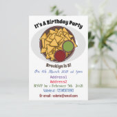 Nachos cartoon illustratie kaart (Staand voorkant)