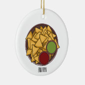 Nachos cartoon illustratie keramisch ornament (Rechts)