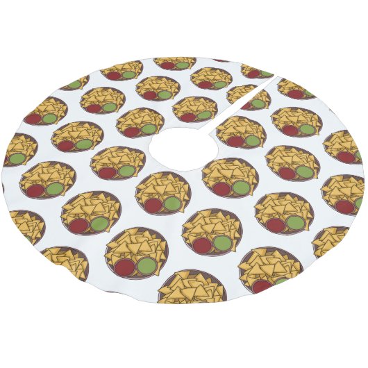Nachos cartoon illustratie kerstboom rok (Gekanteld)