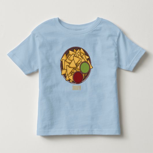 Nachos cartoon illustratie kinder shirts (Voorkant)
