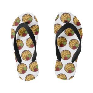 Nachos cartoon illustratie kinder teenslippers