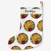 Nachos cartoon illustratie kleine kerstsok (Achterkant)