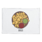 Nachos cartoon illustratie kussensloop (Achterkant)