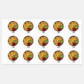 Nachos cartoon illustratie labels (Vel)