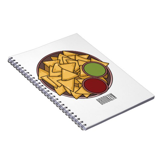 Nachos cartoon illustratie notitieboek (Rechterzijde)
