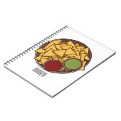 Nachos cartoon illustratie notitieboek (Linkerzijde)