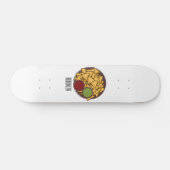 Nachos cartoon illustratie persoonlijk skateboard (Horizontaal)