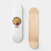 Nachos cartoon illustratie persoonlijk skateboard (Voorkant)