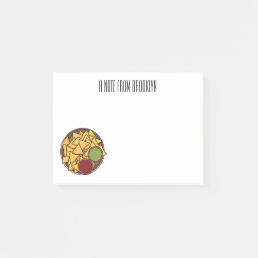 Nachos cartoon illustratie post-it® notes (Voorkant)