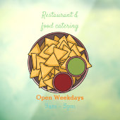 Nachos cartoon illustratie raamsticker (Vel 3)