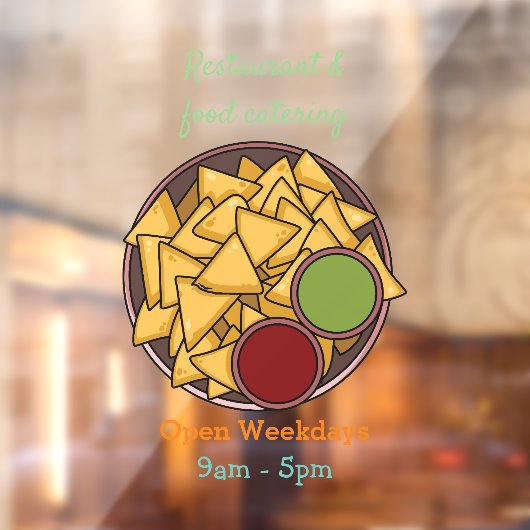 Nachos cartoon illustratie raamsticker (Vel 2)