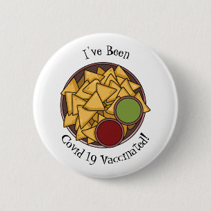 Nachos cartoon illustratie ronde button 5,7 cm