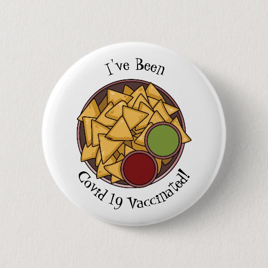 Nachos cartoon illustratie ronde button 5,7 cm (Voorkant)
