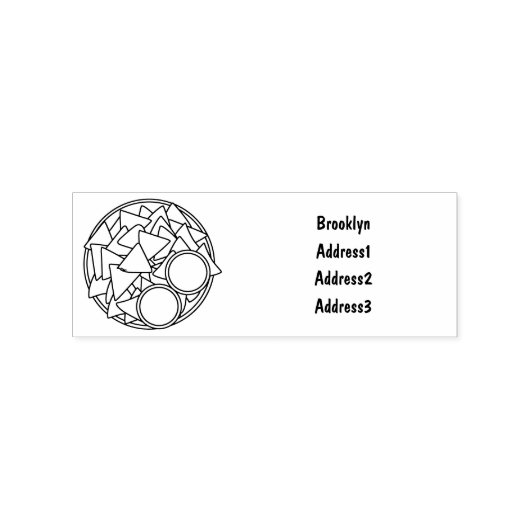 Nachos cartoon illustratie rubberstempel (Afrduk)