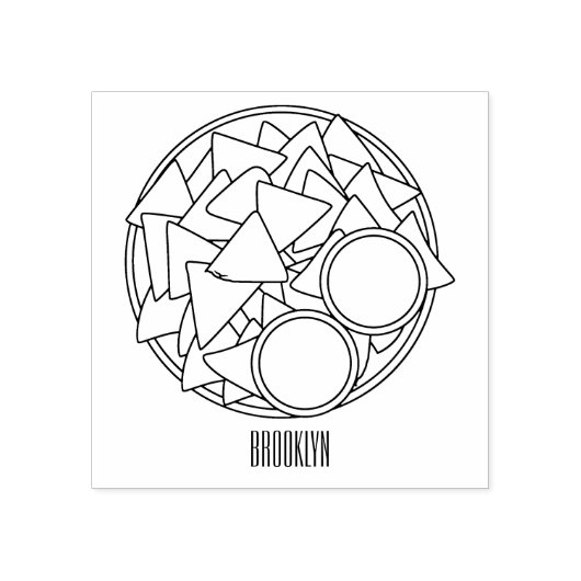 Nachos cartoon illustratie rubberstempel (Afrduk)