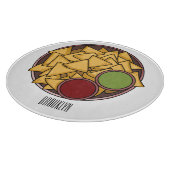 Nachos cartoon illustratie snijplank (Hoek)