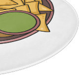 Nachos cartoon illustratie snijplank (Hoek)