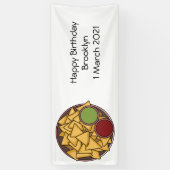 Nachos cartoon illustratie spandoek (Verticaal)
