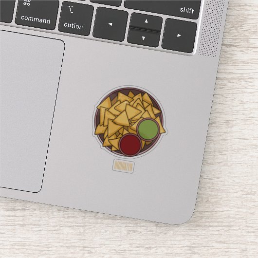 Nachos cartoon illustratie sticker (Detail)