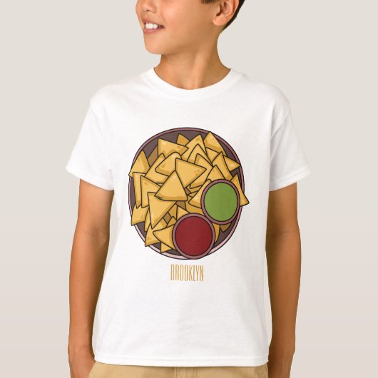 Nachos cartoon illustratie t-shirt (Voorkant)