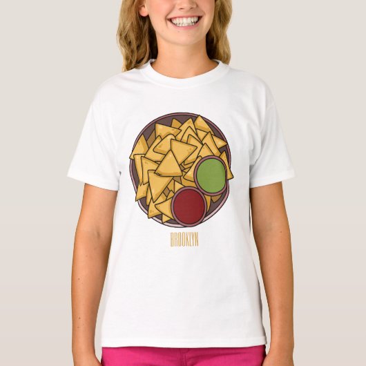 Nachos cartoon illustratie t-shirt (Voorkant)