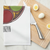 Nachos cartoon illustratie theedoek (Quarter Fold)