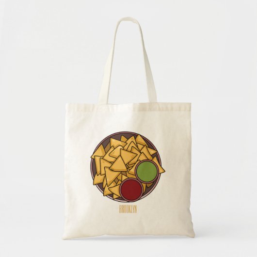 Nachos cartoon illustratie tote bag (Voorkant)