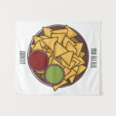 Nachos cartoon illustratie wandkleed (Voorkant (horizontaal))