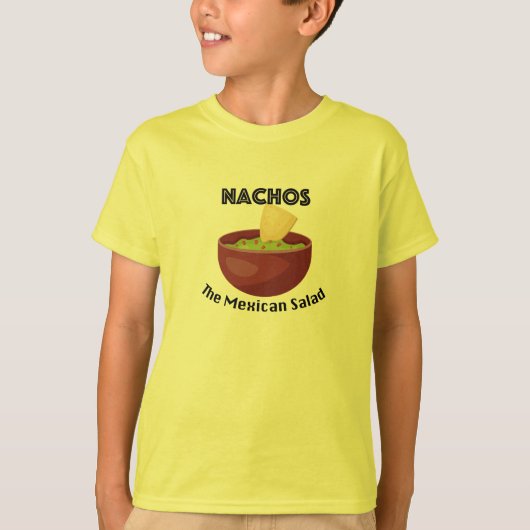 Nachos, de Mexicaanse salade - Kinderen Basic T-Sh T-shirt (Voorkant)