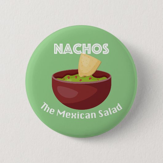 Nachos, de Mexicaanse salade - ronde Button (Voorkant)
