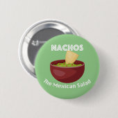 Nachos, de Mexicaanse salade - ronde Button (Voorkant /achterkant)