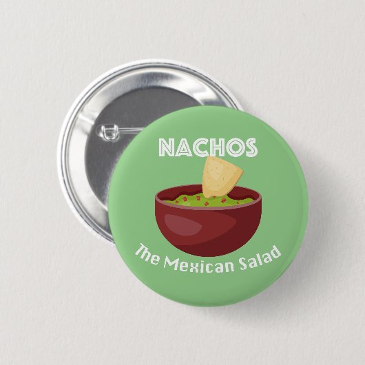 Nachos, de Mexicaanse salade - ronde Button (Voorkant /achterkant)