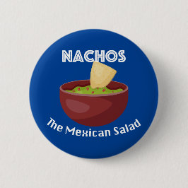 Nachos, de Mexicaanse salade - ronde Button