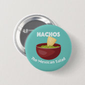 Nachos, de Mexicaanse salade - ronde Button (Voorkant /achterkant)