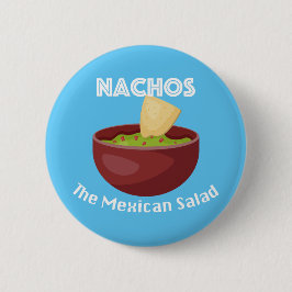 Nachos, de Mexicaanse salade - ronde Button