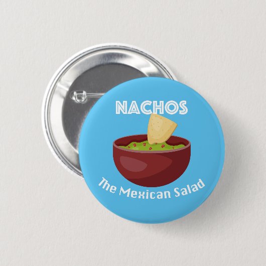 Nachos, de Mexicaanse salade - ronde Button (Voorkant /achterkant)
