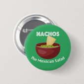 Nachos, de Mexicaanse salade - ronde Button (Voorkant /achterkant)