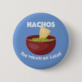 Nachos, de Mexicaanse salade - ronde Button