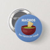 Nachos, de Mexicaanse salade - ronde Button (Voorkant /achterkant)