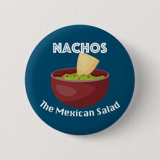 Nachos, de Mexicaanse salade - ronde Button (Voorkant)