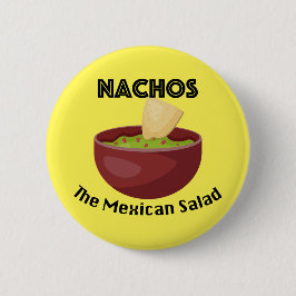Nachos, de Mexicaanse salade - ronde Button