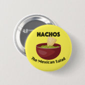 Nachos, de Mexicaanse salade - ronde Button (Voorkant /achterkant)