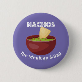 Nachos, de Mexicaanse salade - ronde Button