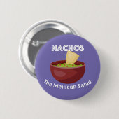 Nachos, de Mexicaanse salade - ronde Button (Voorkant /achterkant)