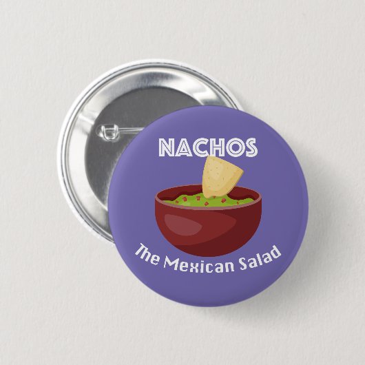 Nachos, de Mexicaanse salade - ronde Button (Voorkant /achterkant)