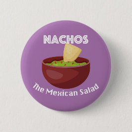 Nachos, de Mexicaanse salade - ronde Button
