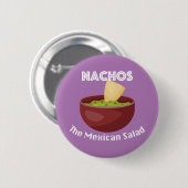 Nachos, de Mexicaanse salade - ronde Button (Voorkant /achterkant)