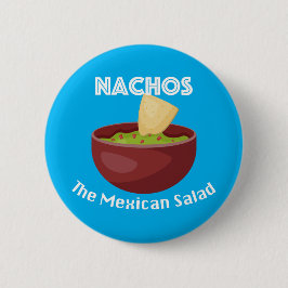 Nachos, de Mexicaanse salade - ronde Button