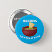 Nachos, de Mexicaanse salade - ronde Button (Voorkant /achterkant)
