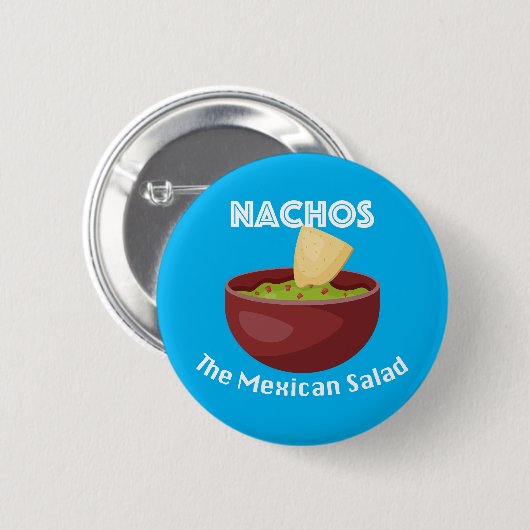 Nachos, de Mexicaanse salade - ronde Button (Voorkant /achterkant)